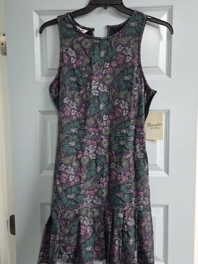 Wrangler Teal and Purple Floral Sleeveless Dress